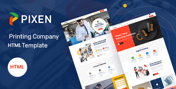 Pixen - Printing Services Company HTML5 Template TFx