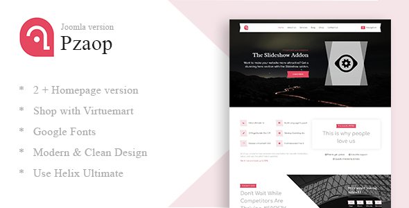 Pzaop - Multipurpose Joomla Template TFx
