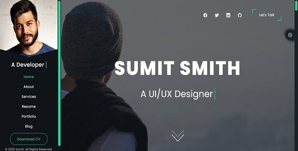 Sumit - Responsive Personal Portfolio Template TFx