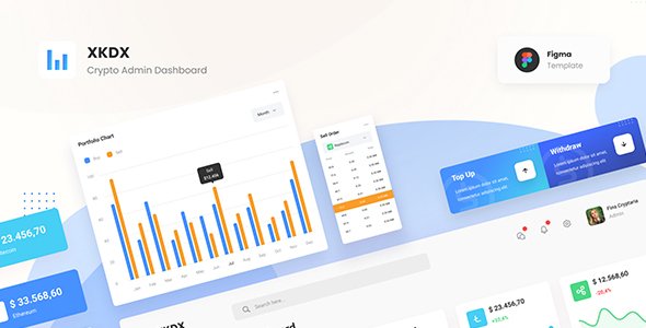 XKDX - Clean Crypto Admin Dashboard Template Figma TFx