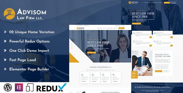 Advisom  Law Firm WordPress Theme TFx WordPress