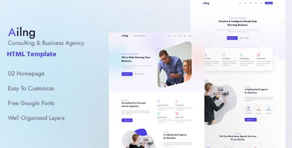 Ailng Creative Consulting amp Business Agency HTML Template TFx