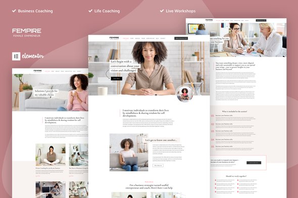 Fempire - Business Coach Elementor Template Kit TFx