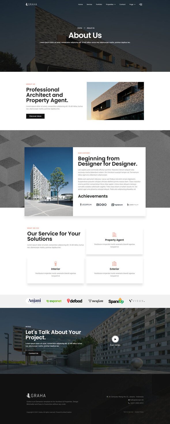 Graha - Real Estate Elementor Template Kit TFx