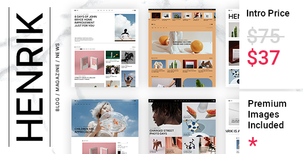Henrik - Creative Magazine Theme TFx WordPress