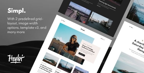 Simpl Responsive Grid-layout Theme for Blogspot TFx