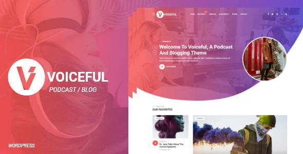 Voiceful - A Podcast  Blogging WordPress Theme TFx