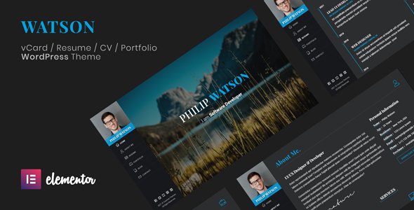Watson - CV Resume Theme TFx WordPress
