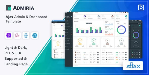 Admiria - Ajax Admin amp Dashboard Template TFx