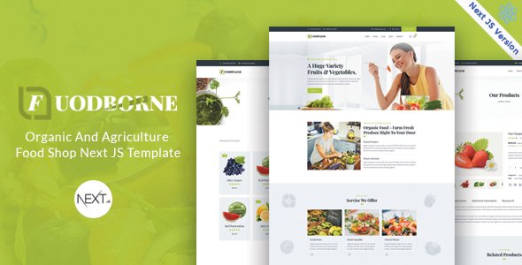 Fuodborne - Organic amp Agriculture Food Shop Next JS Template TFx