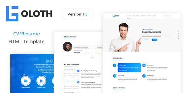 Goloth - Personal CVResume HTML Template TFx