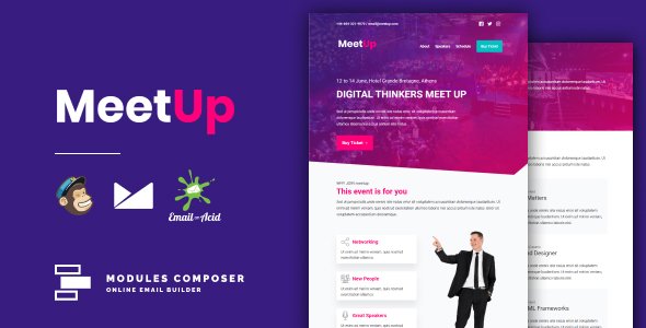 Meetup - Responsive Email for Meetups amp Events with Online Builder TFx