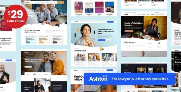 Ashton  Lawyer Attorney WordPress TFx WordPress