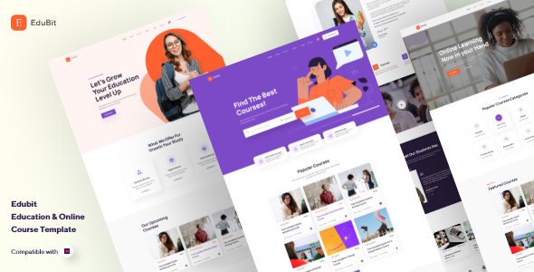EduBit - Education amp Online Course Adobe XD Template TFx