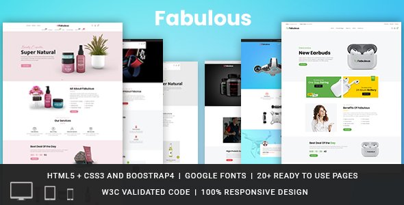 Fabulous Responsive HTML Template TFx SiteTemplates