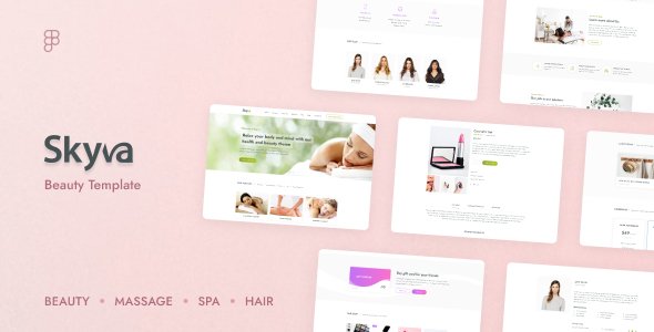 Skyva  Massage amp Spa Beauty Salon Figma Template TFx