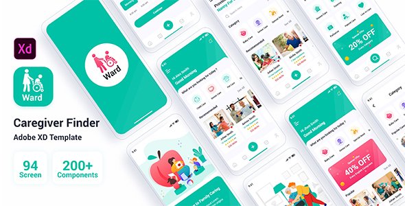 Ward - Caregiver Finder Adobe XD Template TFx