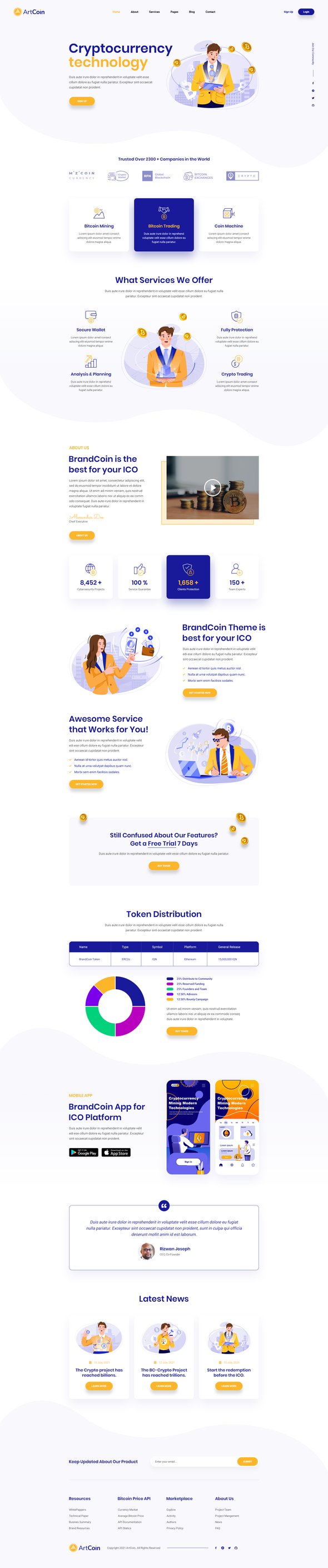 ArtCoin  Bitcoin amp Cryptocurrency Elementor Template Kit TFx