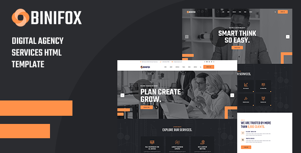 Binifox - Digital Agency Services HTML5 Template TFx