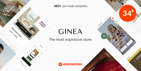 Ginea  Modern WooCommerce Theme TFx WordPress