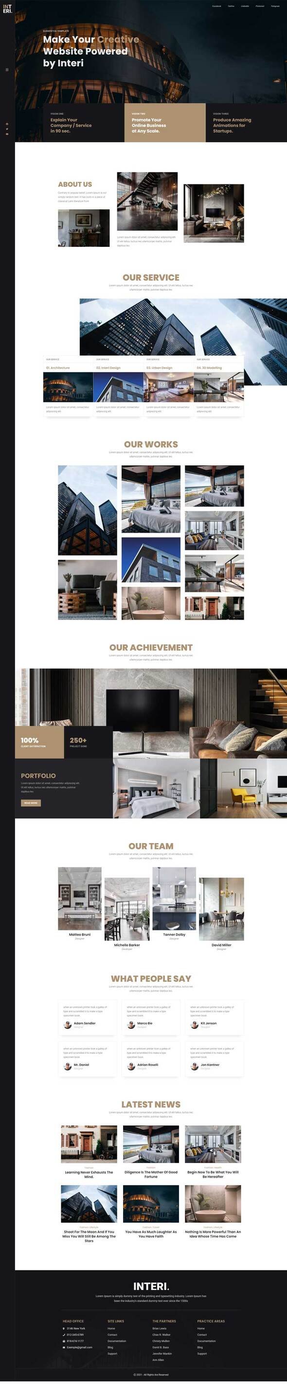 Interi - Creative Elementor Template Kit TFx