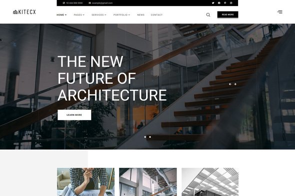 Kitecx - Architecture amp Interior Elementor Template Kit TFx