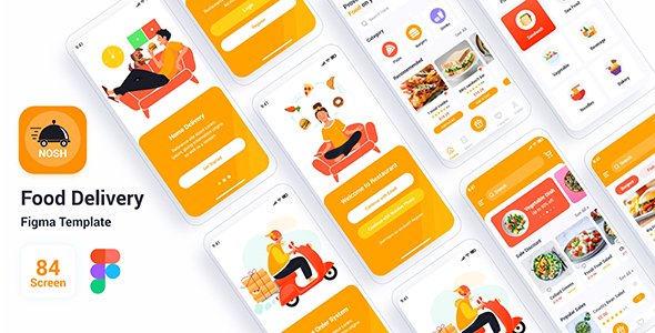 Nosh  Food Delivery Figma Template TFx