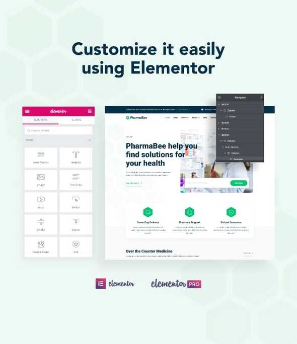 PharmaBee - Pharmacy amp Drug Store Website Elementor Template Kit TFx