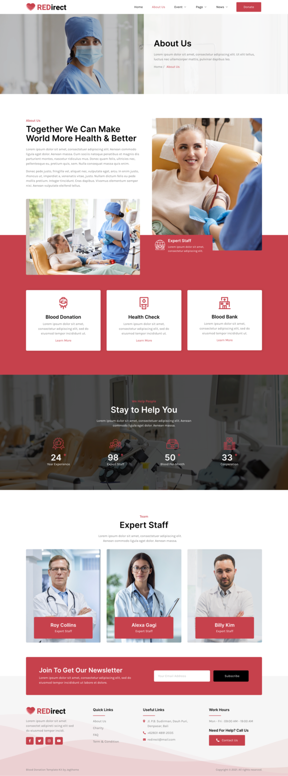 Redirect  Blood Donation Campaign amp Activism Elementor Template Kit TFx