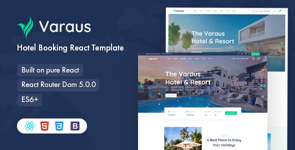 Varaus - Hotel Booking React Template TFx