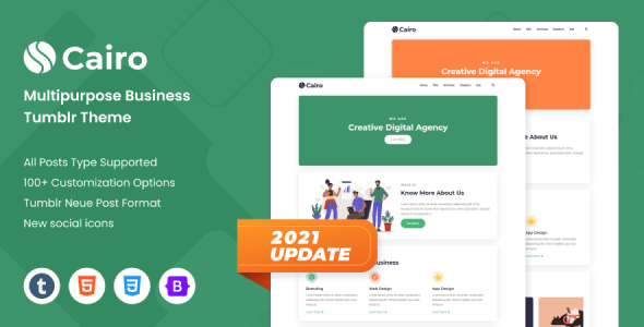 Cairo - Creative amp Modern Multipurpose Tumblr Theme TFx
