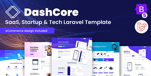 DashCore - SaaS amp Software Bootstrap 5 Laravel Template TFx