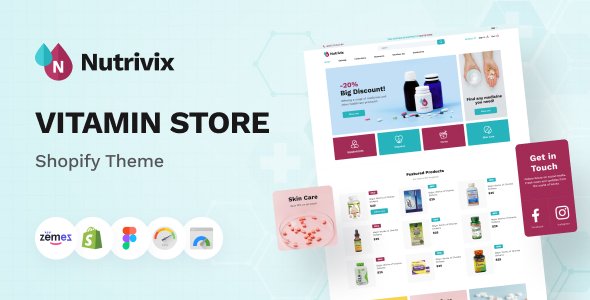 Nutrivix - Shopify Vitamin Store Theme Food Supplements TFx