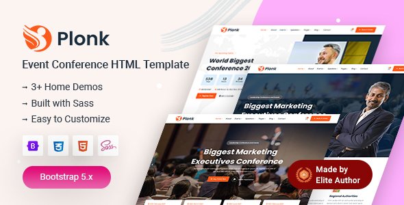 Plonk - Event Conference Template TFx SiteTemplates
