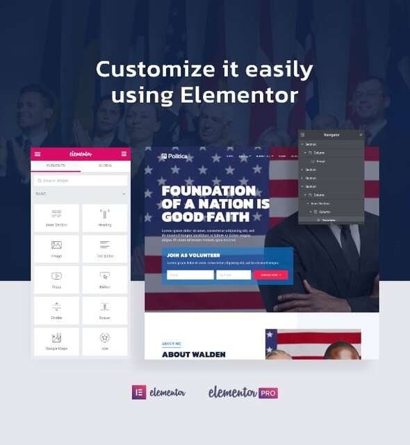 Politica - Politician amp Public Servant Elementor Template Kit TFx