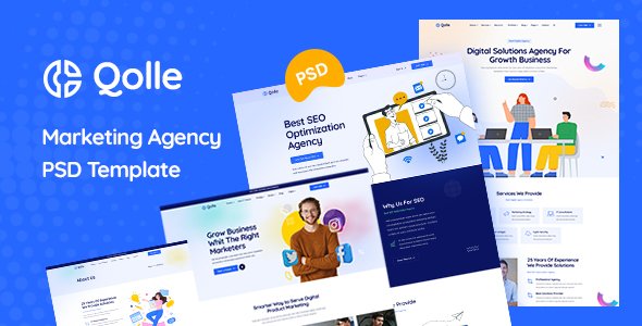 Qolle - Digital Marketing Agency PSD Template TFx