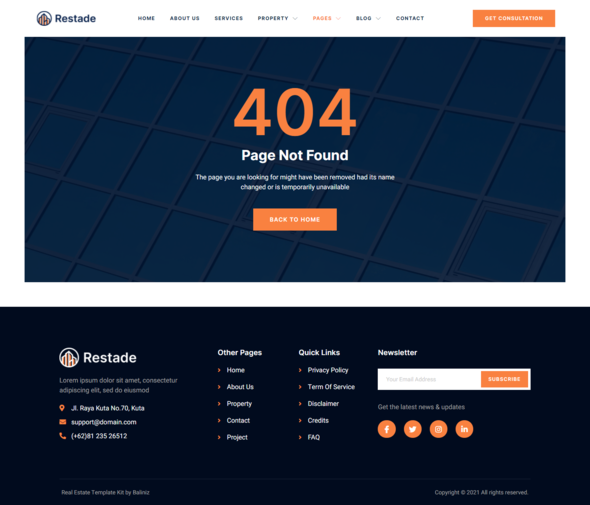 Restead  Real Estate amp Property Elementor Template Kit TFx