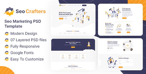 SEO Crafters Marketing PSD Template TFx
