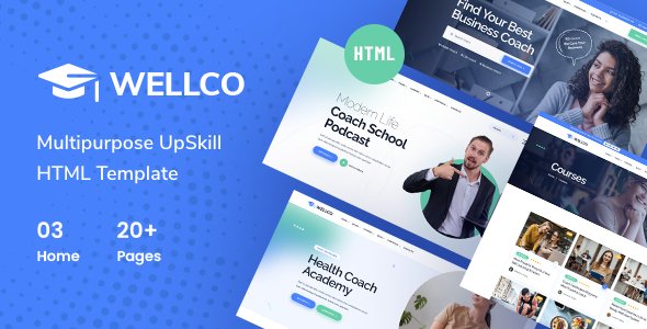Wellco - Life Coach and Online Courses HTML Template TFx