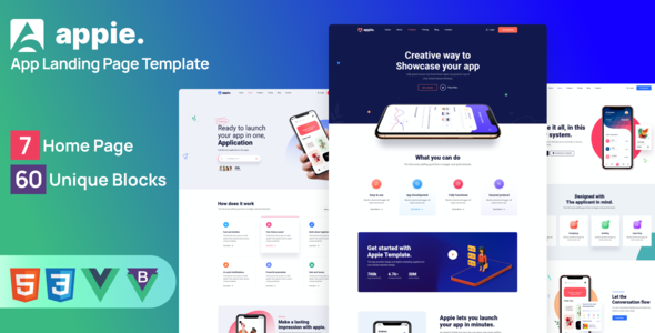 Appie - Vue JS App Landing Page TFx SiteTemplates