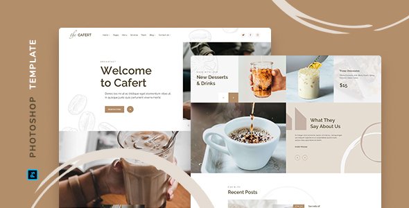 Cafert  Cafe Template for Photoshop TFx