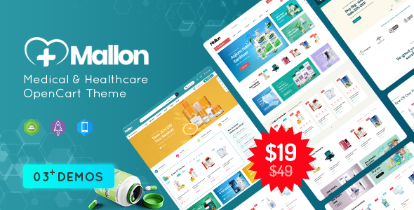 MallOn - Super Fast Medical amp Healthcare Stores OpenCart Theme TFx