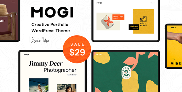 Mogi - A Creative Portfolio  Agency WordPress Theme TFx