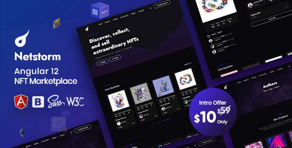 Netstorm - Angular 12 NFT Marketplace TFx