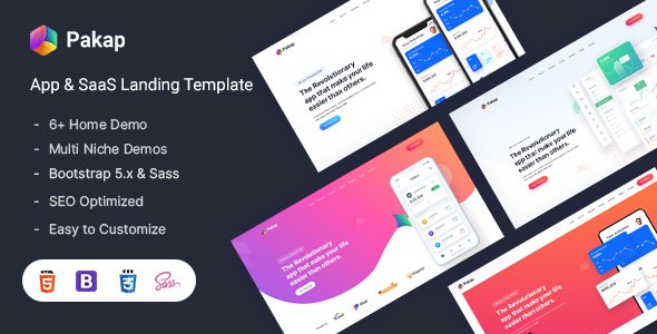 Pakap - App amp SaaS Landing Template TFx