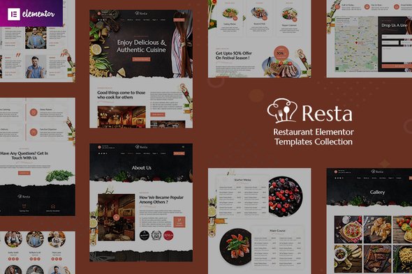Resta  Restaurant Elementor Template Kit TFx