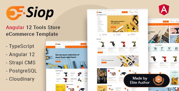 Siop - Tools Store Angular Functional Template  Admin Panel TFx