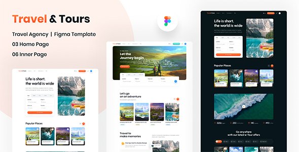Travel amp Tours  Website Figma Template TFx
