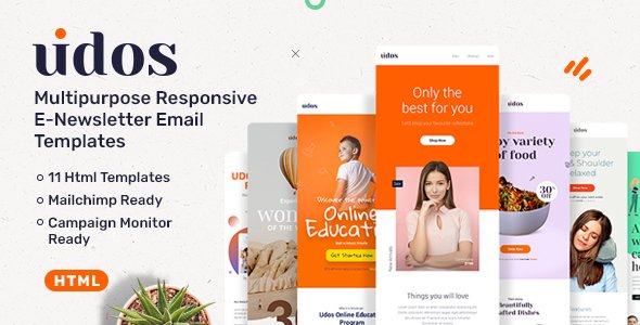 Udos - Multipurpose Responsive E-Newsletter Email Templates TFx