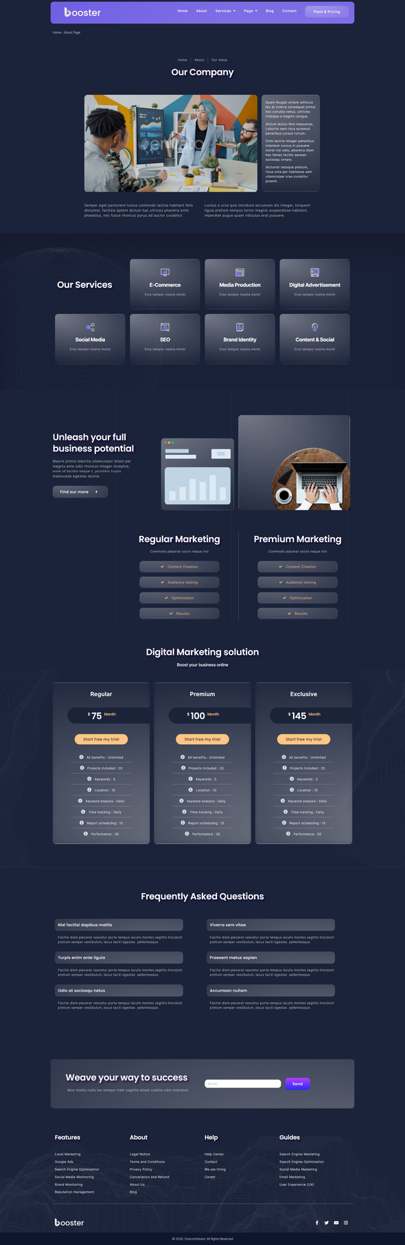 Booster - Digital Marketing Elementor Template Kit TFx